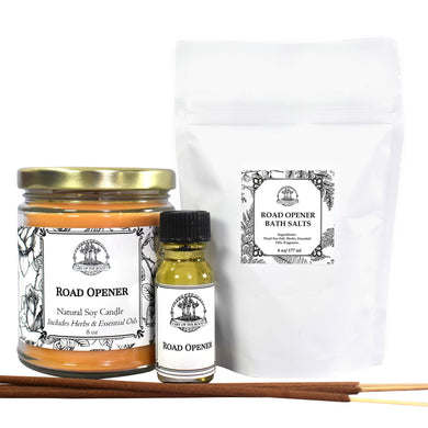 Road Opener Spell Kit | Handmade with Herbs & Essential Oils | New Beginnings, Opportunities & Open Doors | Wiccan Pagan Hoodoo Conjure