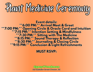 Sacred Plant Medicine Ceremony 3/1/24
