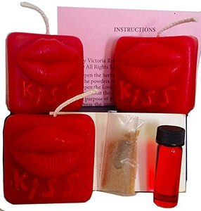 Kiss Me Now Candle Kit - Come to Me, Love, Romance, & Passion