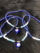 Load image into Gallery viewer, Blue Evil Eye Blessed Anklet