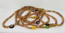 Load image into Gallery viewer, Evil Eye Charm Bracelet - Honey